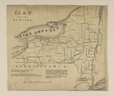 Map of the State of New York by American Elizabeth Ann Goldin